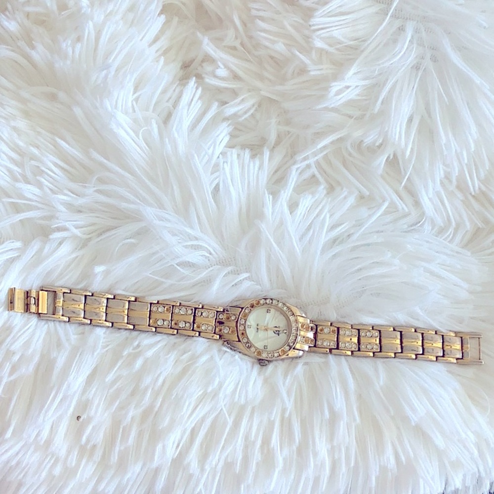 Gold wrist watch